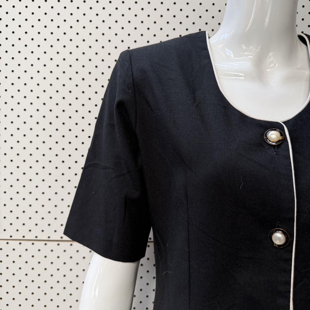 1980s nz vintage / QUEENS / drop waist dress / s / made in nz (3924525807894660783)