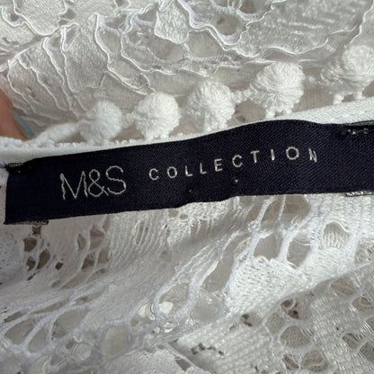M&S COLLECTION / white lace dress / s (3924525832005580723)