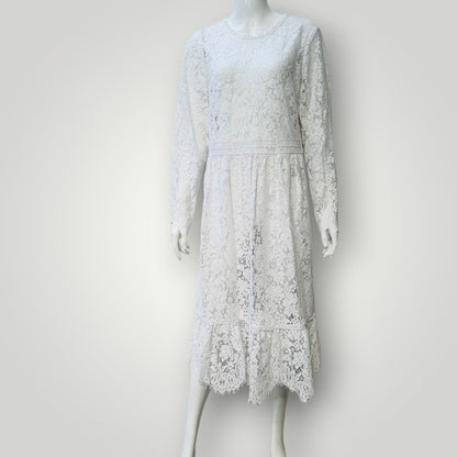 M&S COLLECTION / white lace dress / s (3924526008697588257)