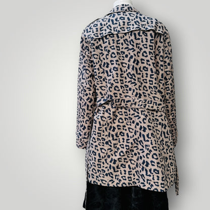 JUNAROSE / leopard print trench coat / M (3924526046619444700)