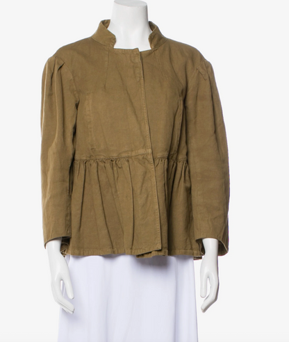 DRIES VAN NOTEN / green swing jacket / s (3924669095207442554)