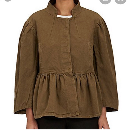 DRIES VAN NOTEN / green swing jacket / s (3924669104273485066)