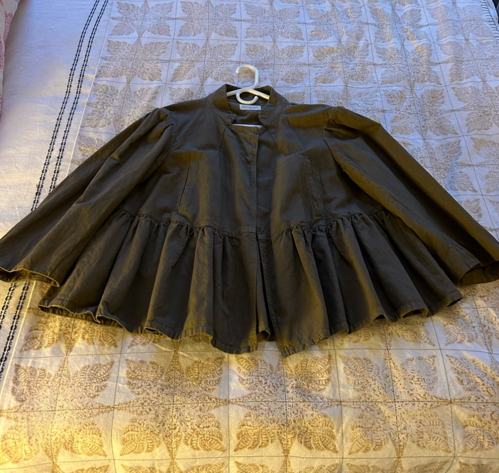 DRIES VAN NOTEN / green swing jacket / s (3924669173243051329)