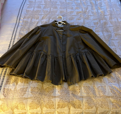 DRIES VAN NOTEN / green swing jacket / s (3924669173243051329)