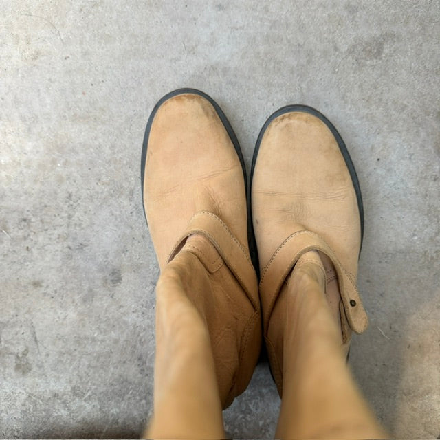 2000s vintage / Marithé + François Girbaud / leather riding boots / 39 (3924951301999758548)
