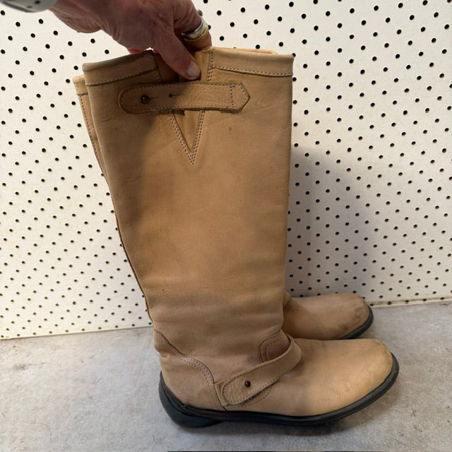 2000s vintage / Marithé + François Girbaud / leather riding boots / 39 (3924951303811971189)