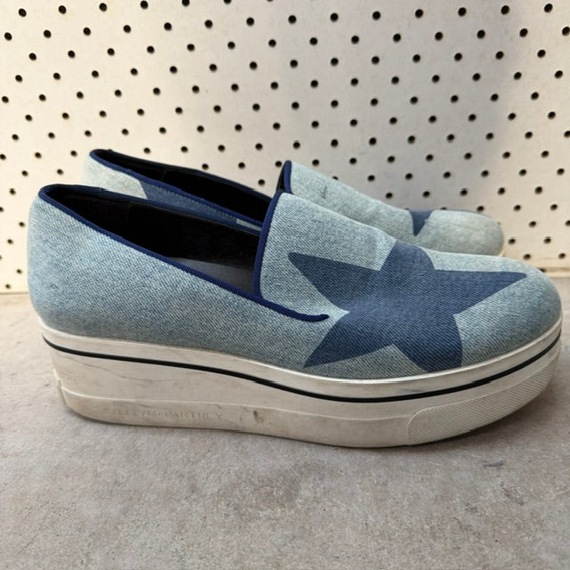 Stella McCartney Binx denim platform loafers / 8 (3924951318150293230)