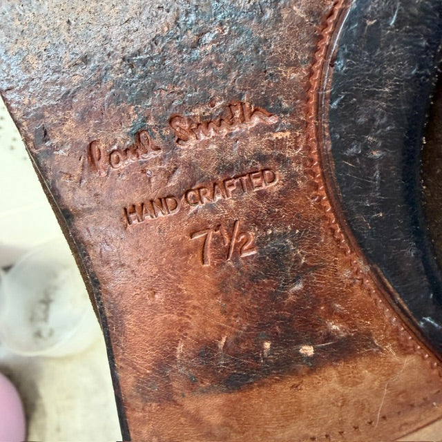 PAUL SMITH LONDON / handmade suede derby shoes / brown / 7.5 (3924951360314743318)