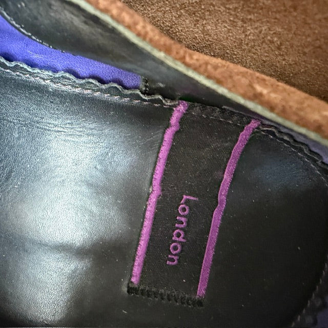 PAUL SMITH LONDON / handmade suede derby shoes / brown / 7.5 (3924951366031360313)