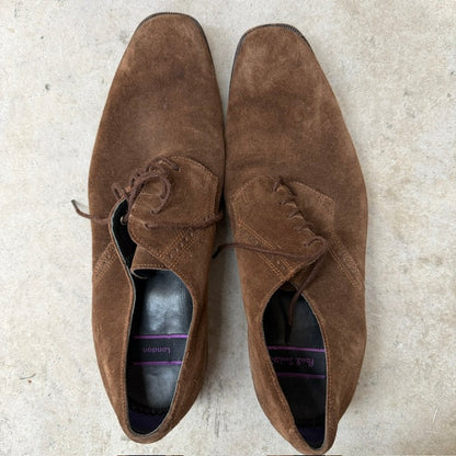 PAUL SMITH LONDON / handmade suede derby shoes / brown / 7.5 (3924951372903690641)