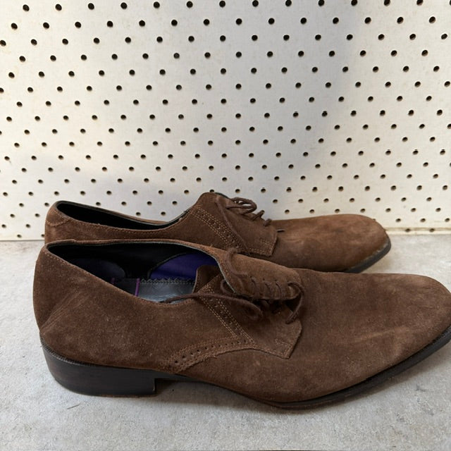 PAUL SMITH LONDON / handmade suede derby shoes / brown / 7.5 (3924951374727814572)