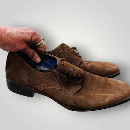PAUL SMITH LONDON / handmade suede derby shoes / brown / 7.5 (3924951499804252862)
