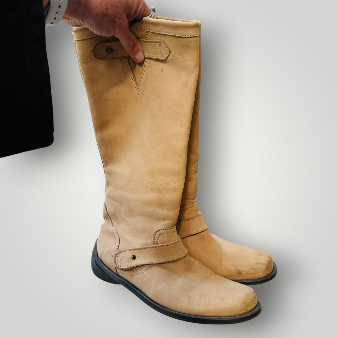 2000s vintage / Marithé + François Girbaud / leather riding boots / 39 (3924951514936391568)