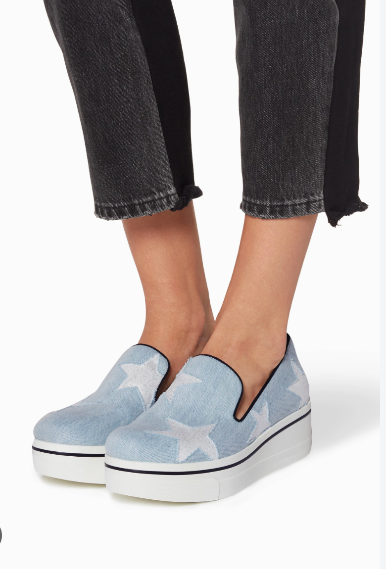 Stella McCartney Binx denim platform loafers / 8 (3924953820840006846)
