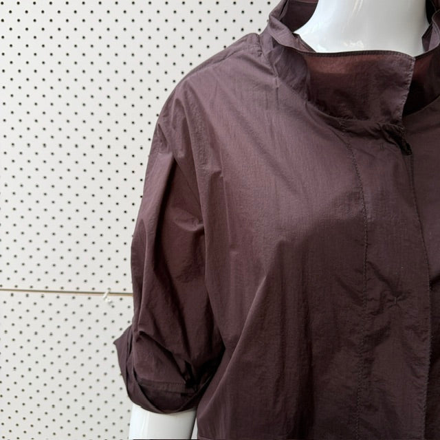 korean / shirt dress / brown / s (3925110522190667230)