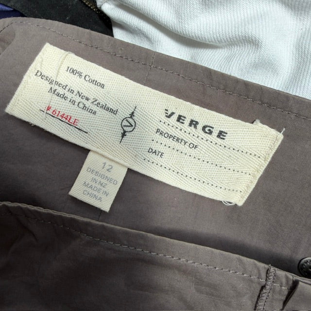 VERGE / brown parachute skirt / 12 / made in nz (3925110552499293549)