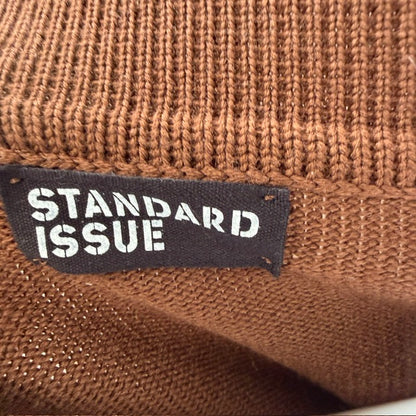STANDARD ISSUE / brown merino v neck cardigan / s/m (3925110593850135768)