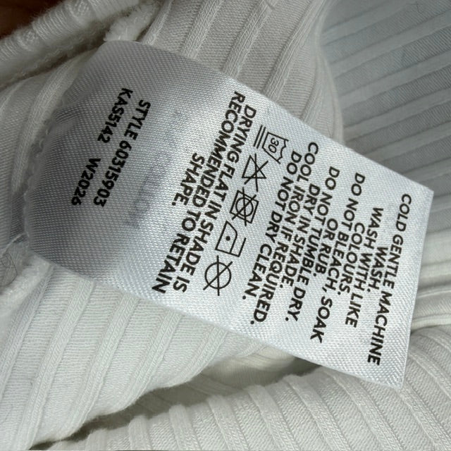 COUNTRY ROAD / white ribbed longsleeved tee / L / winter2026 (3925110636998630356)