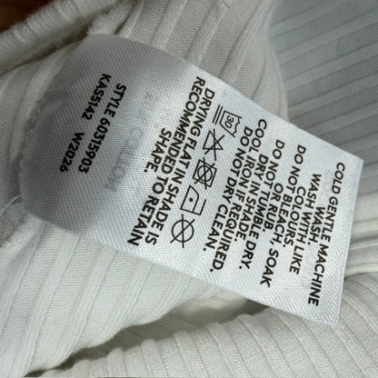 COUNTRY ROAD / white ribbed longsleeved tee / L / winter2026 (3925110636998630356)