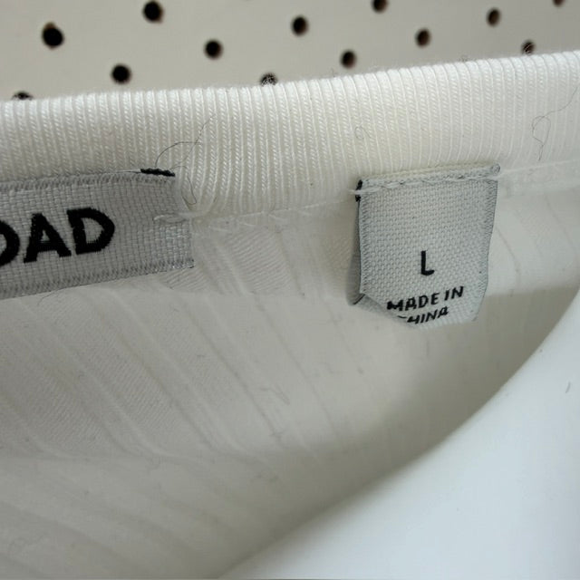 COUNTRY ROAD / white ribbed longsleeved tee / L / winter2026 (3925110643277671819)