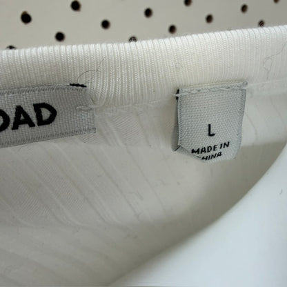 COUNTRY ROAD / white ribbed longsleeved tee / L / winter2026 (3925110643277671819)
