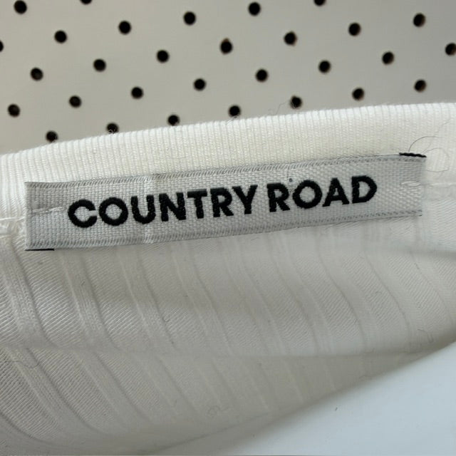 COUNTRY ROAD / white ribbed longsleeved tee / L / winter2026 (3925110645542735159)