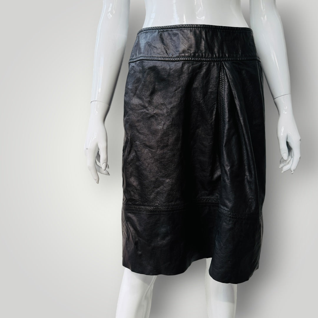 ANNA HOFFMAN / leather skirt / 10 (3925111012562332955)