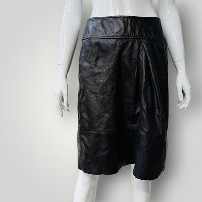 ANNA HOFFMAN / leather skirt / 10 (3925111012562332955)