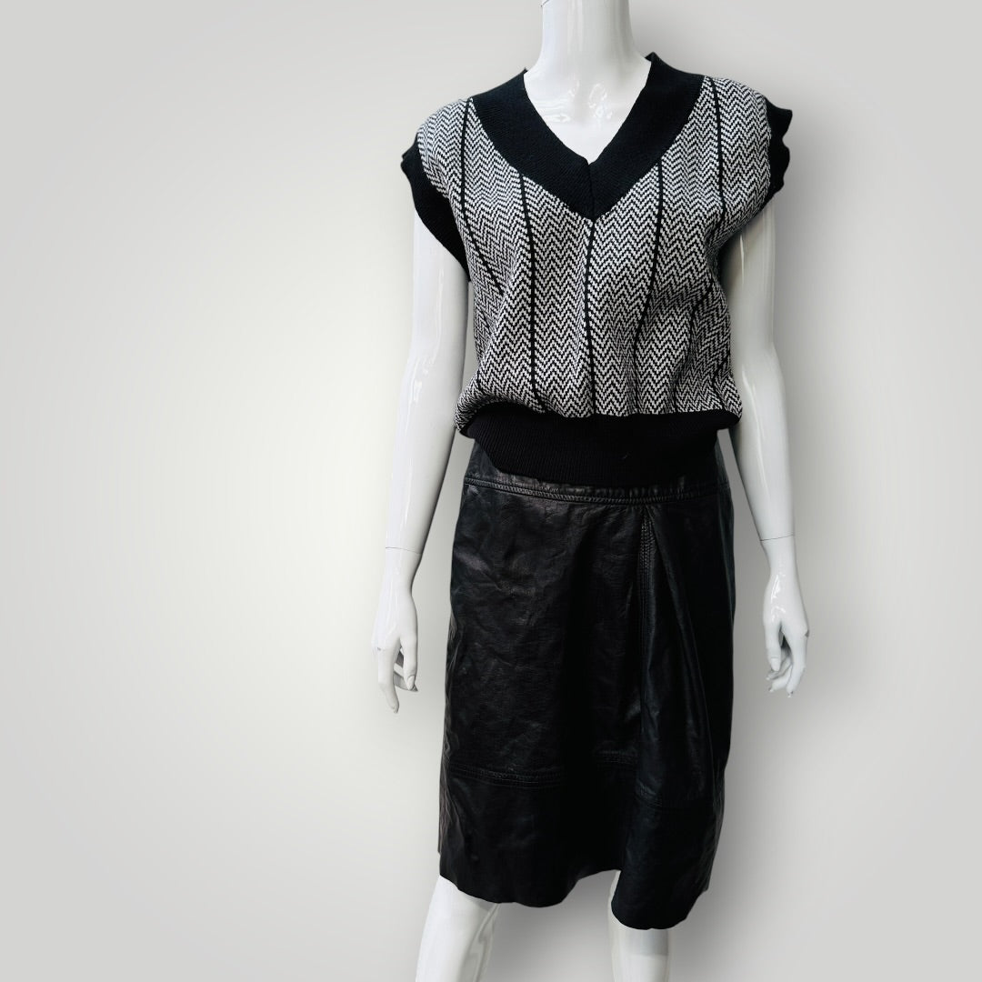 ANNA HOFFMAN / leather skirt / 10 (3925111016886855843)