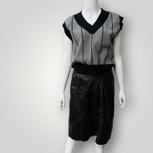 ANNA HOFFMAN / leather skirt / 10 (3925111016886855843)