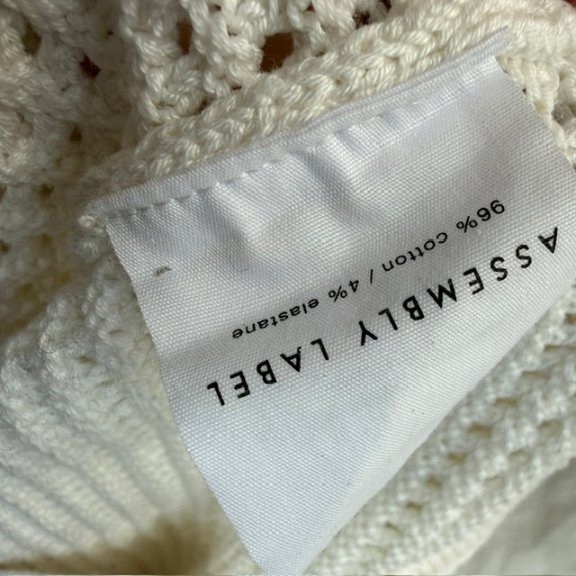 ASSEMBLY LABEL / 'aubrey' white knit cotton top / 10 (3925130182814918361)