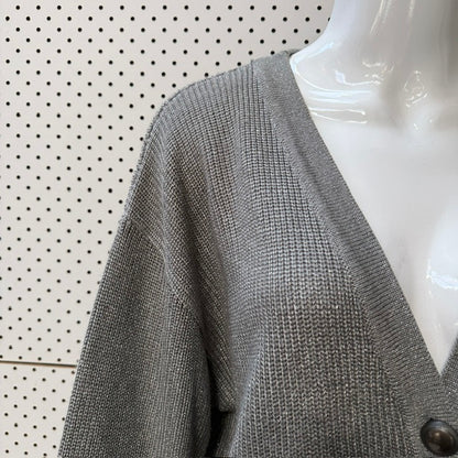 VISAGE / silver cardigan / L (3925130200126963076)