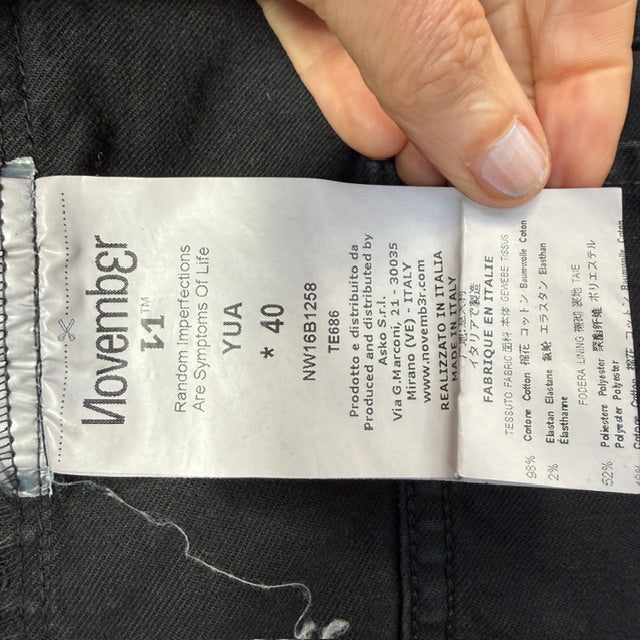 Novemb3r / black denim jacket / s / made in italy (3925130219092972020)
