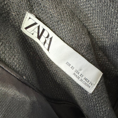 ZARA / deep grey linen coat / s (3925130230748870627)