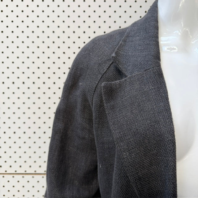 ZARA / deep grey linen coat / s (3925130234252803377)