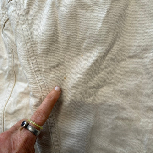 R13 / oversized boxy trucker jacket / white / m (3925130244857730438)