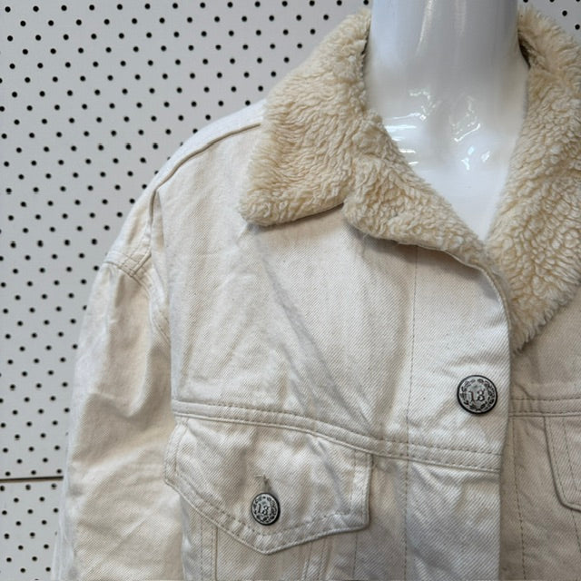 R13 / oversized boxy trucker jacket / white / m (3925130251804707592)