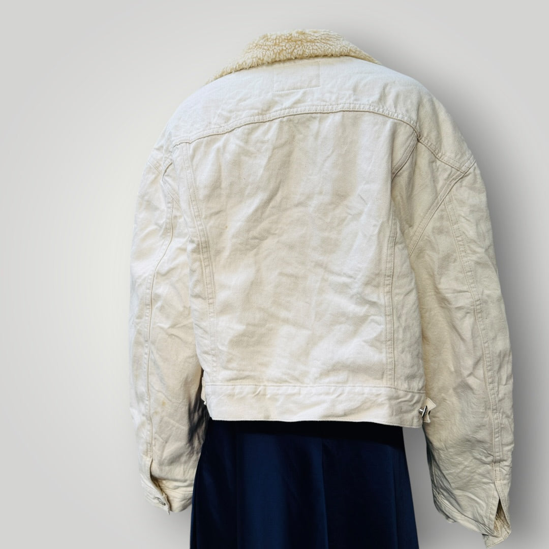 R13 / oversized boxy trucker jacket / white / m (3925130353224393950)