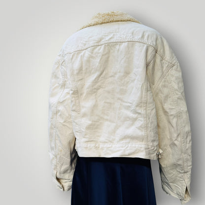 R13 / oversized boxy trucker jacket / white / m (3925130353224393950)