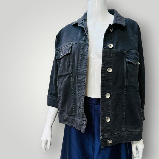 Novemb3r / black denim jacket / s / made in italy (3925130362777193987)