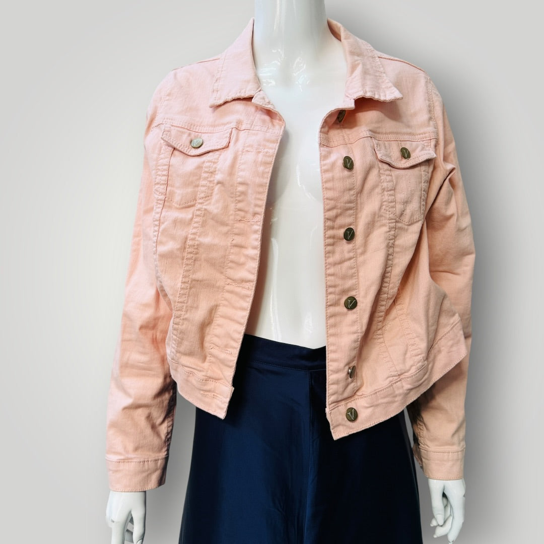 VASSALLI / apricot peach denim jacket / 12 (3925130363605697355)