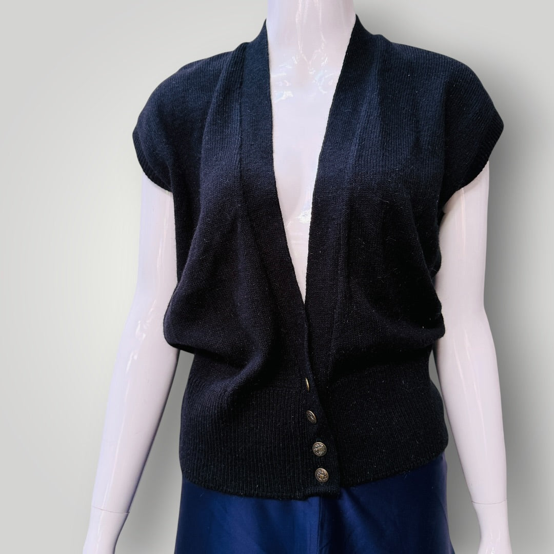 1990s nz vintage / SPORTS CONNECTION / cardigan vest / L (3925130368614740026)