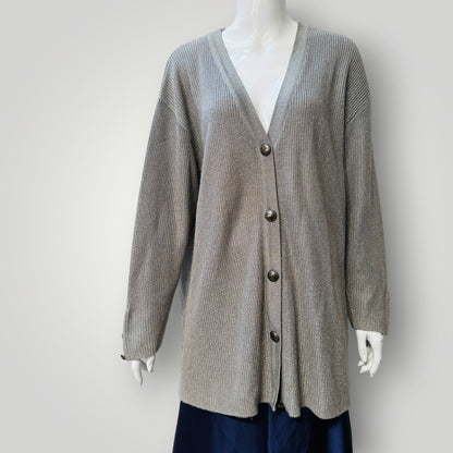 VISAGE / silver cardigan / L (3925130372069383270)