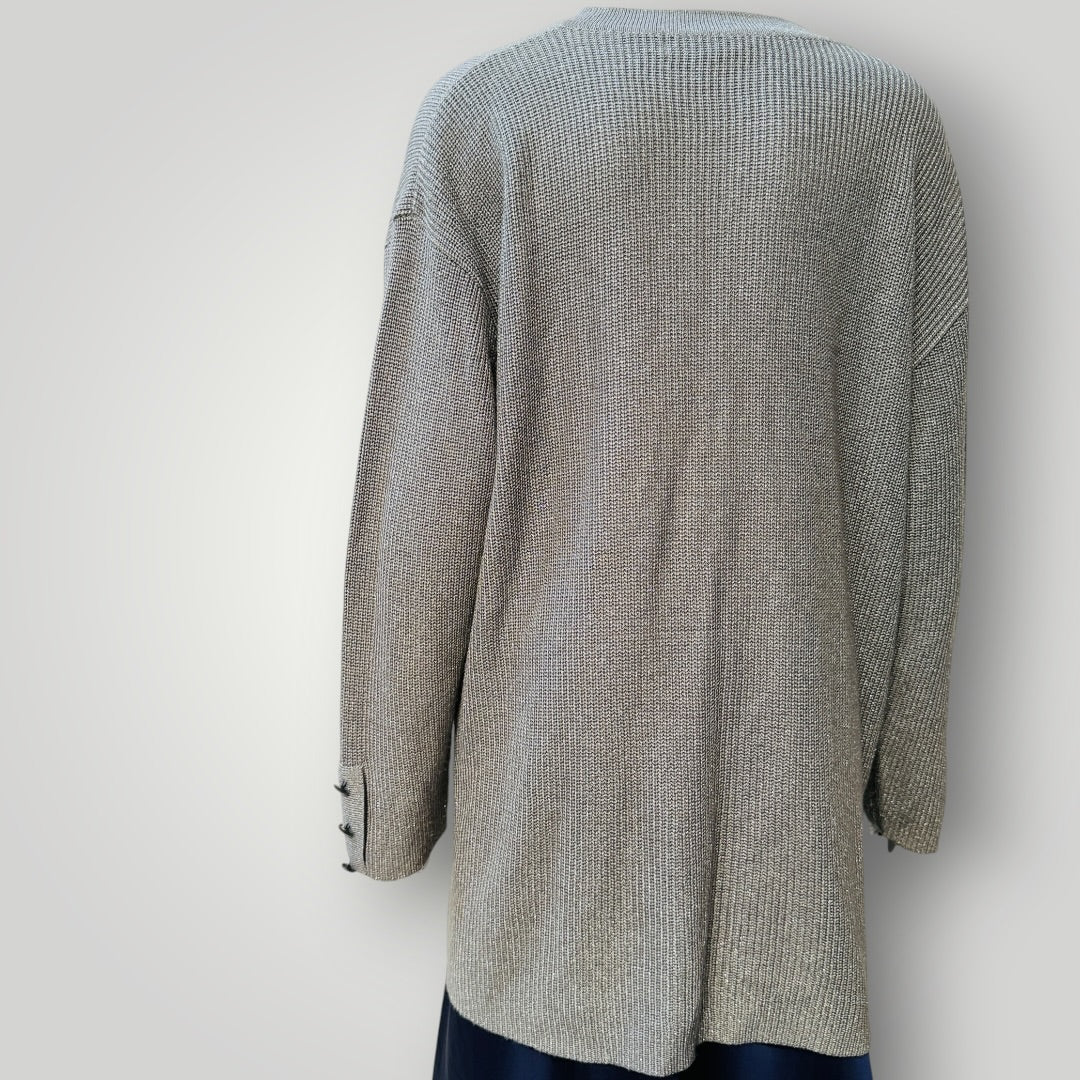 VISAGE / silver cardigan / L (3925130374426691305)