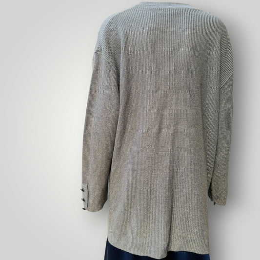 VISAGE / silver cardigan / L (3925130374426691305)