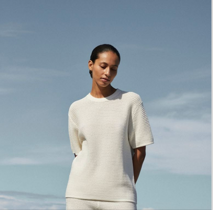 ASSEMBLY LABEL / 'aubrey' white knit cotton top / 10 (3925131659573930894)