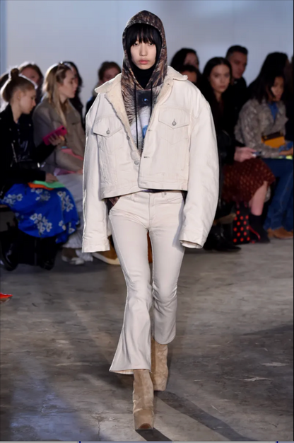 R13 / oversized boxy trucker jacket / white / m (3925133545671630024)