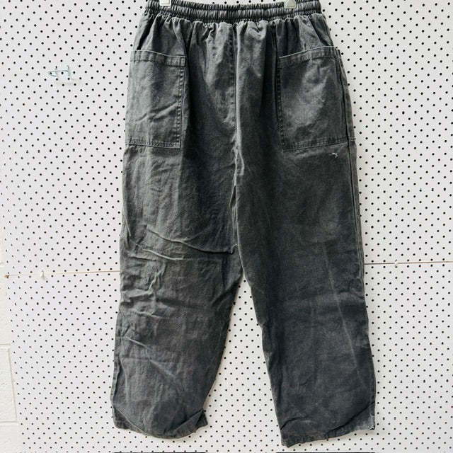 KIDORIMAN / grey drawstring pants / XXL (3925206695947126175)