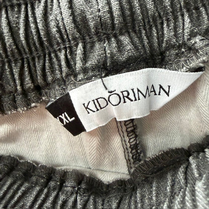 KIDORIMAN / grey drawstring pants / XXL (3925206700210664575)