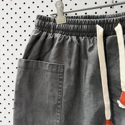 KIDORIMAN / grey drawstring pants / XXL (3925206703771056282)